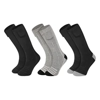 1pair winter cycling electric heated socks foot warmer socking men women battery usb charging thermal leg self heating socks