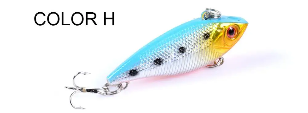 H FeelFun VIB рыболовные приманки 1 шт. 50 мм 6,5 г Тонущая Джеркбейт вибрационные воблеры Пластиковые Погремушки VIB жесткая приманка искусственная приманка - Цвет: H