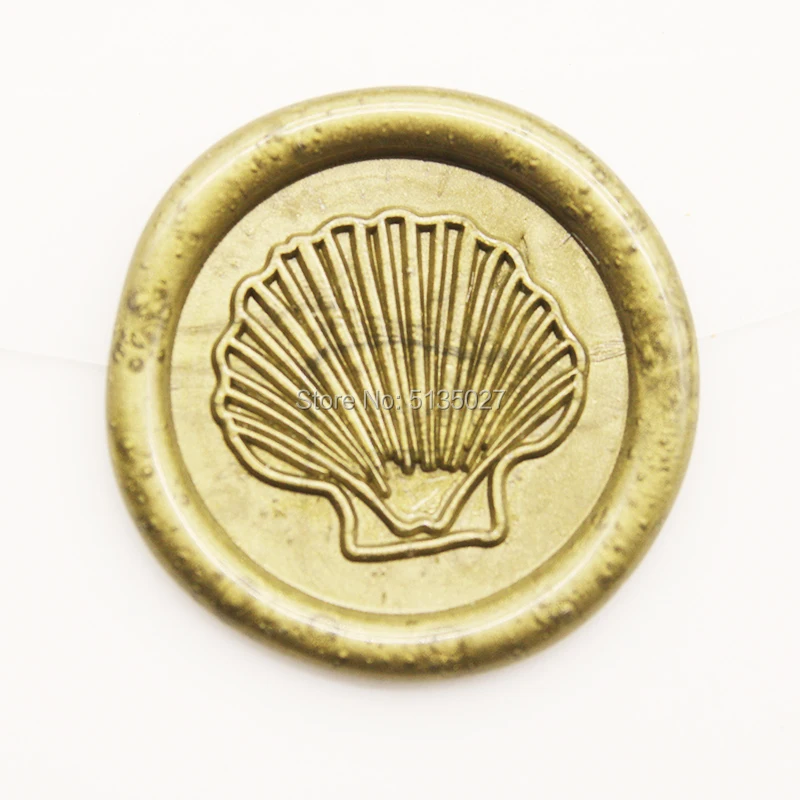 Гребешок морской раковины воск печать/свадебные приглашения штамп/День