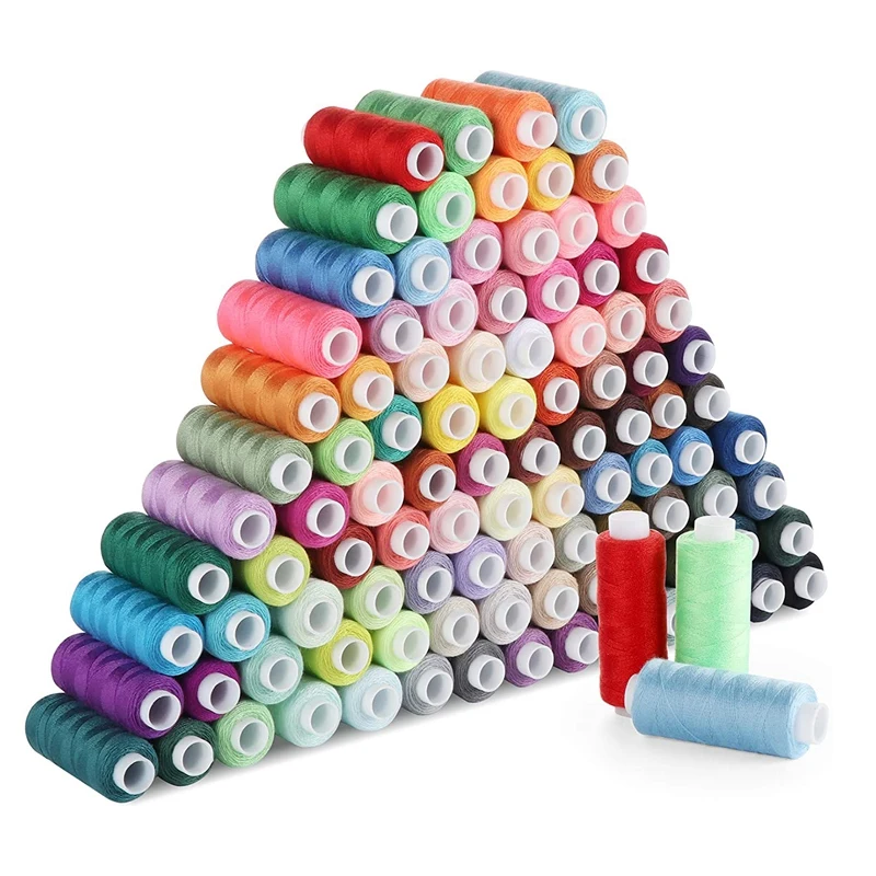 

Набор швейных ниток 100 цветов ярдов, каждая катушка из полиэстера, стандартная для ручного или машинного шитья