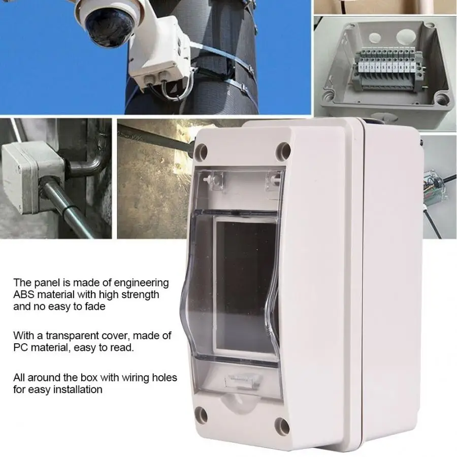 Пластиковая распределительная коробка для инструментов защита IP33 с прозрачной