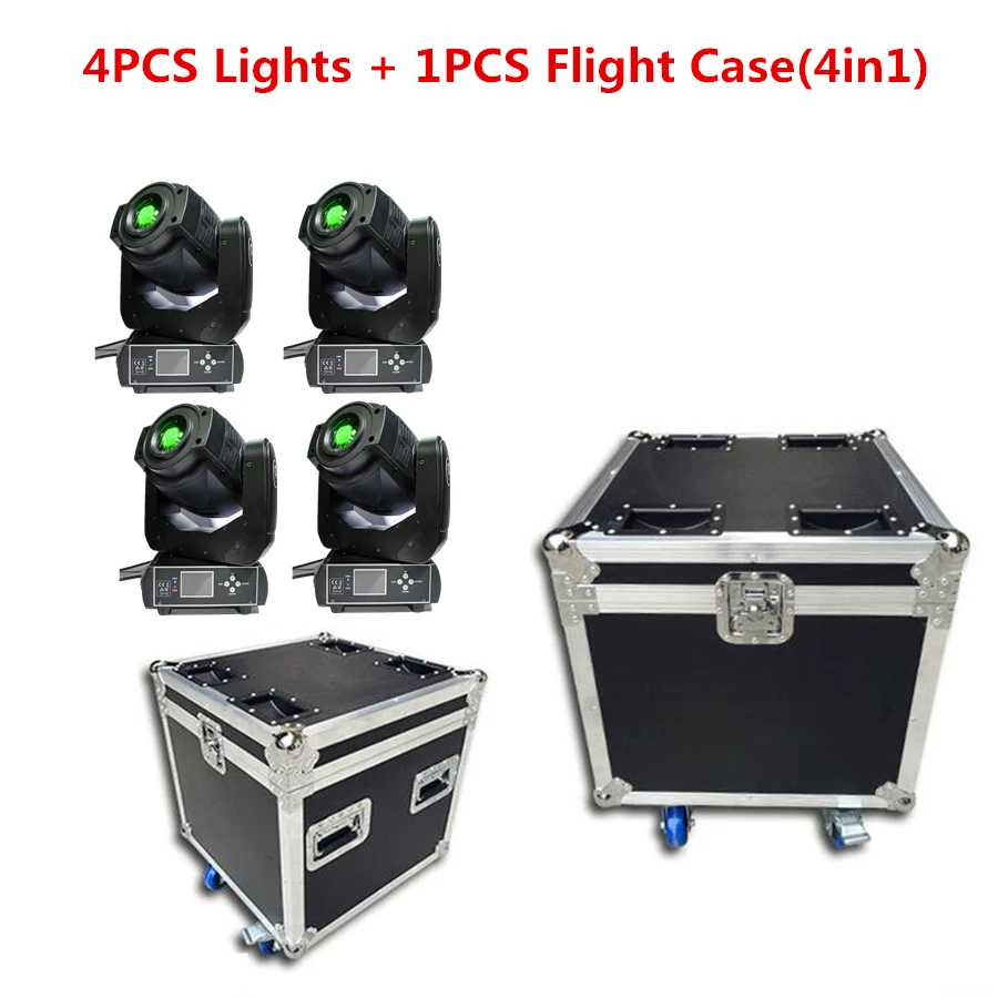 4pcs 90W LED Moving Head With flightcase Stage Lighting 16DMX Channel Hi-Quality Hot Sales gobo 3 Prism dj lighting |