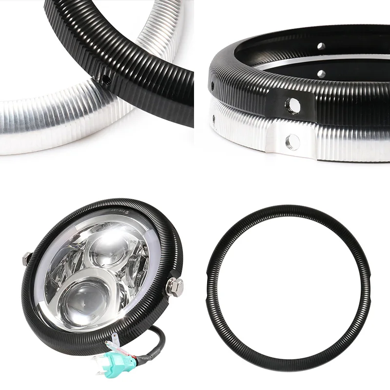 Мотоцикл 7 &quotсветодиодный фары переходное кольцо фар крепление отделка