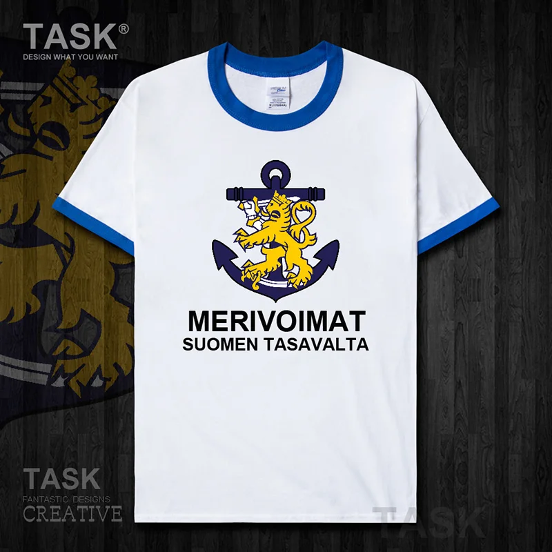 Navy Finland FIN FI Suomi Finnish Finn Short sleeve clothes country Army Tactical Military mens t shirt new Tops summer 01 | Мужская