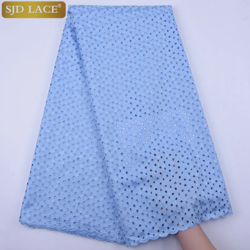 SJD кружево хлопок африканская сухая кружевная ткань Высокое качество