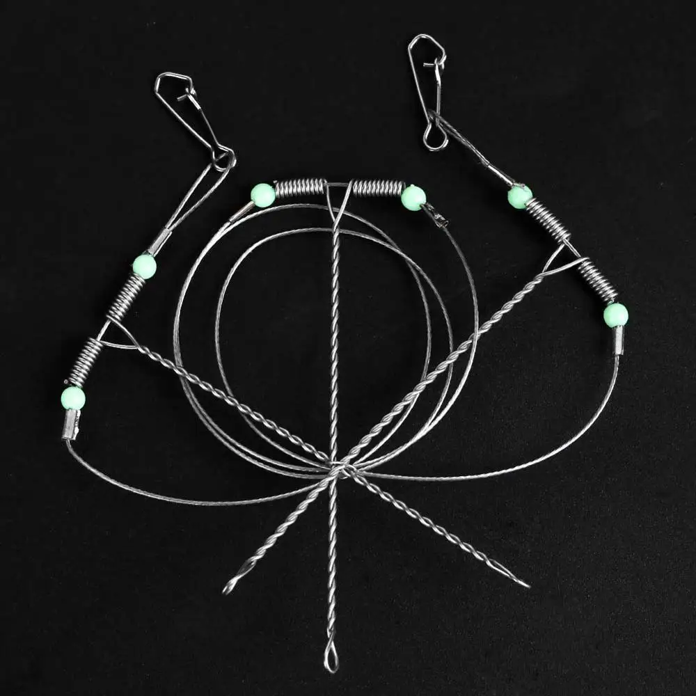 Рыболовные снасти из нержавеющей стали леска для поводка поворотная крючки