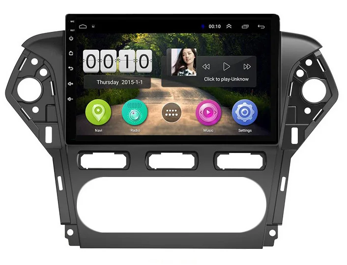 10 1 &quotчетырехъядерный 1024*600 HD экран Android Автомобильный gps Радио навигатор для ford