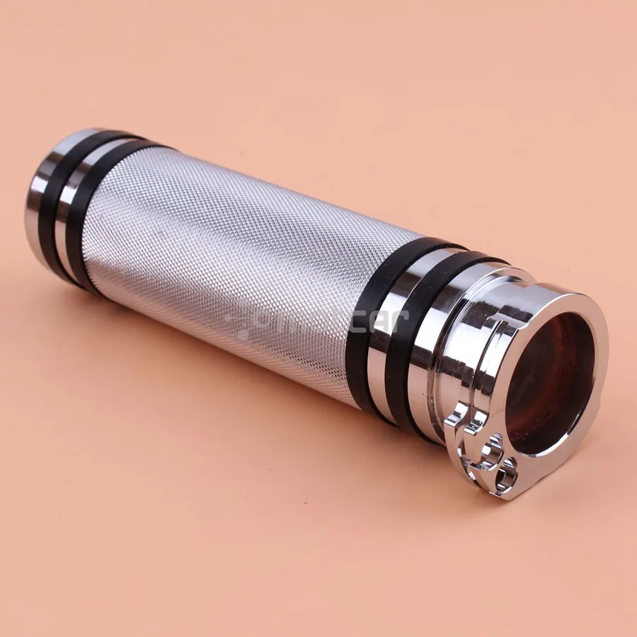 1 дюймов 25 мм Серебристые алюминиевые мотоциклетные рукоятки с рукояткой