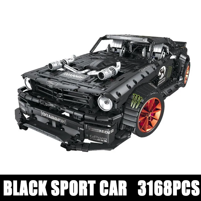 3168PCS Yeshin 20102 Technic Машинки Игрушки MOC-22970 Mustang Hoonicorn V2 Сборная модель автомобиля детские рождественские игрушки строительные блоки кирпичи - Цвет: 3168PCS