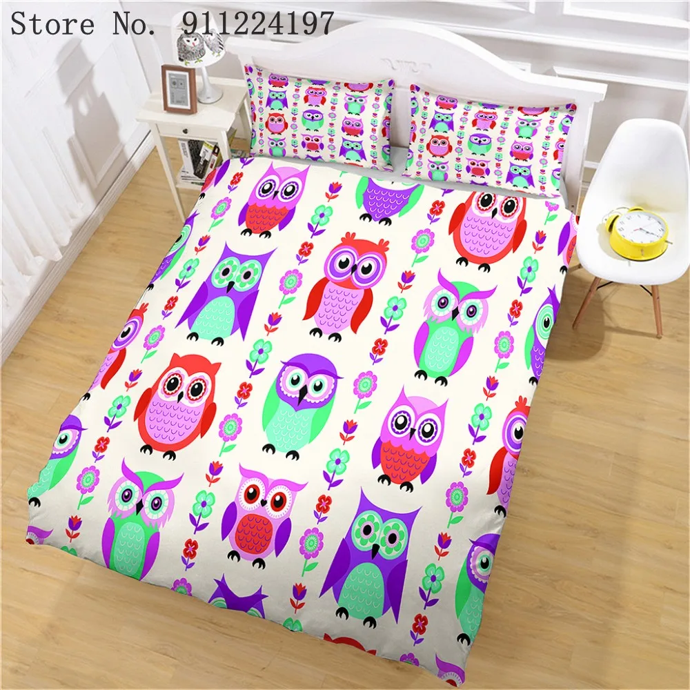 3d пиратский одеяло с принтом Постельное белье Сова щенок пододеяльник