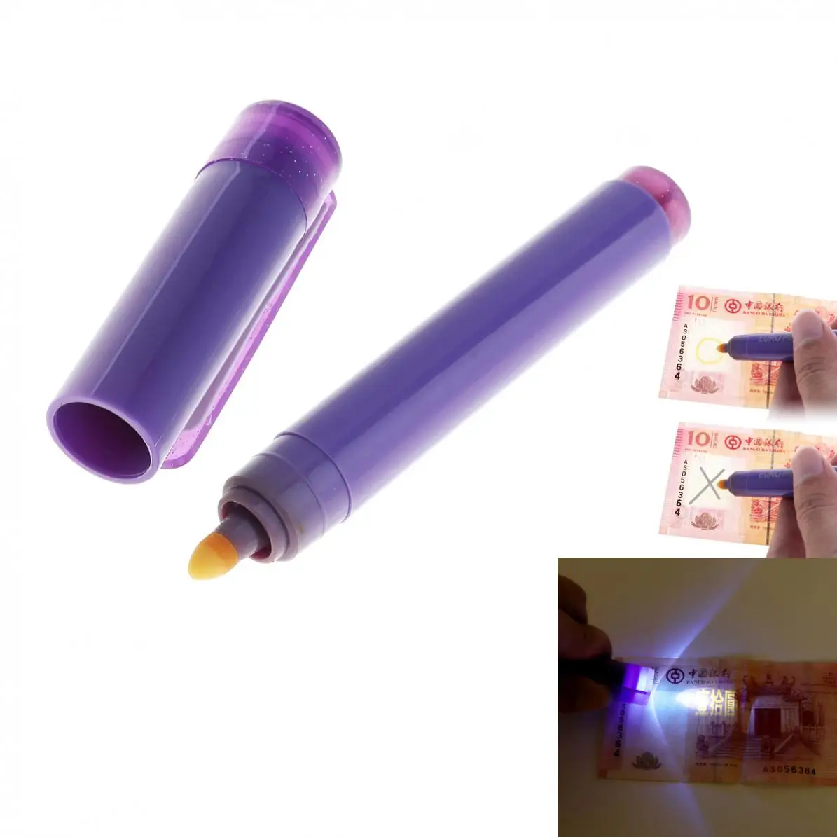

Mini Portable Combo Magical Lottery Pen with Checking Special LED Water Multi-functional Banknot for Checking Fake Money