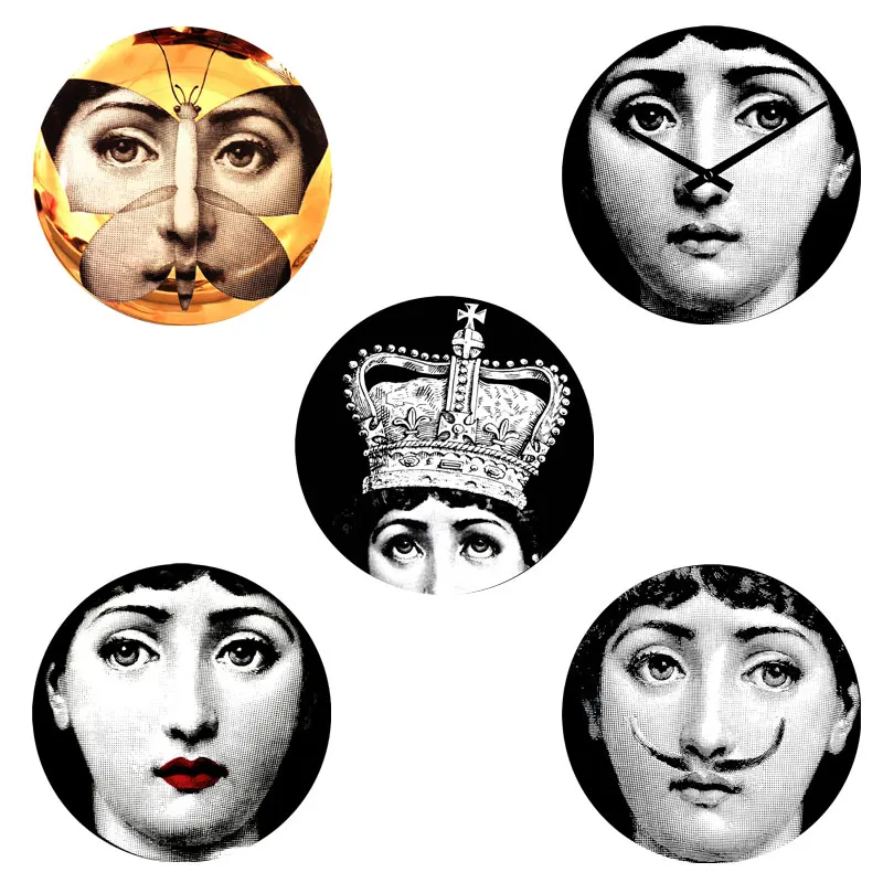 Милан Италия дизайнер fornasetti таблички узор обои разделенные картины настенные наклейки DIY Украшение стены 8 дюймов - Цвет: 11