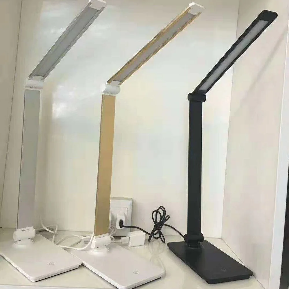 USB Настольный светильник для чтения, Складной поворотный сенсорный переключатель, Светодиодный настольный светильник, 5 в постоянного тока, зарядный порт, синхронизация, ночник