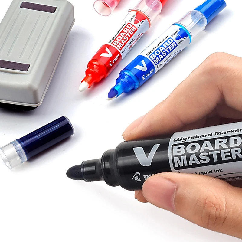 6 шт. ручки для белой доски PILOT с круглой головкой чернила большой емкости WBMAVBM