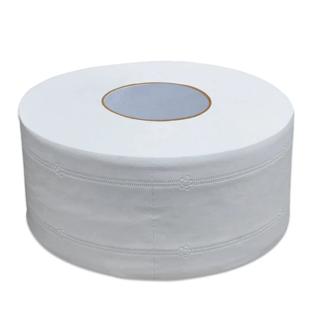 

1 Roll Top Quality Jumbo Roll Toilet Paper 4-Layer Native Wood Soft Toilet Paper Pulp Home Rolling Paper Strong Water Absorption