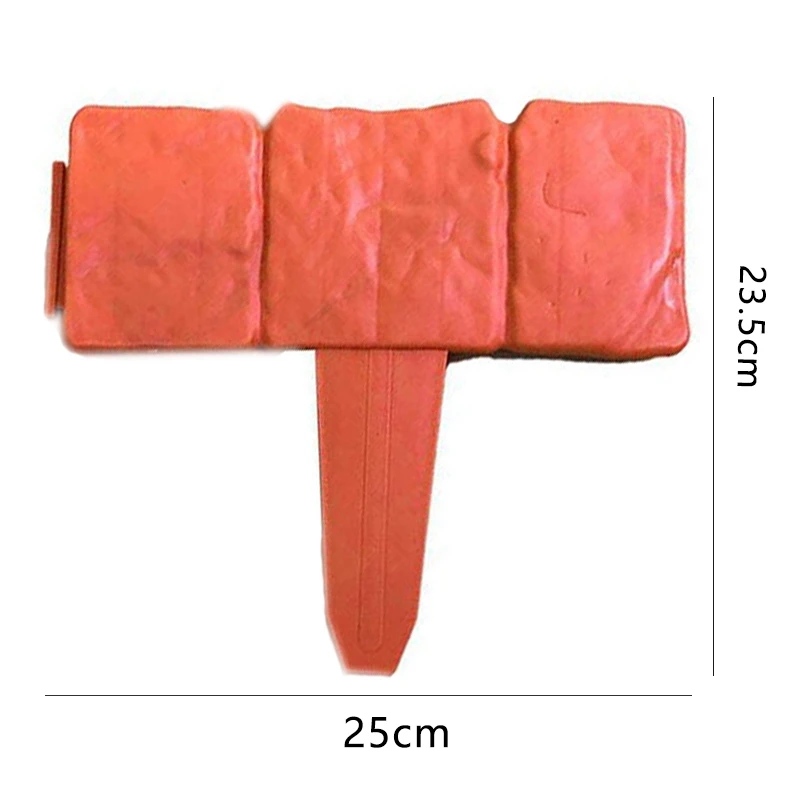 10 шт. оранжевый красный сад забор окантовка мощеный камень эффект PP лужайка