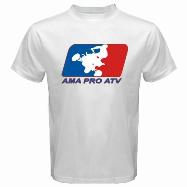 

New AMA PRO ATV Racing Logo Men's White T-Shirt Size S M L XL 2XL 4xl