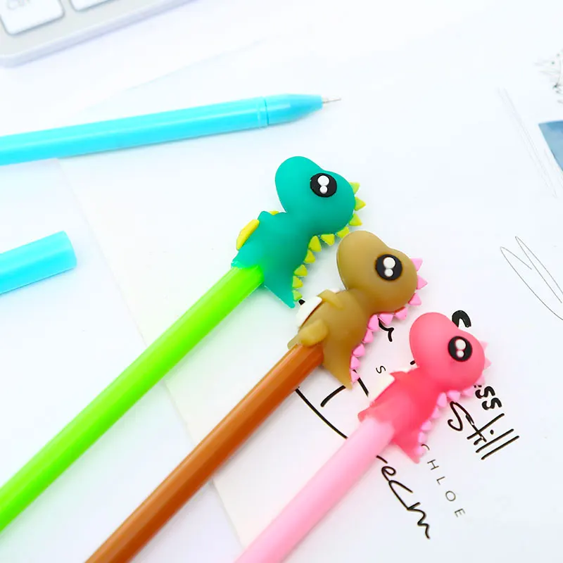 12 шт./компл. японский динозавра Милая гелевая ручки Дракон Забавные милые