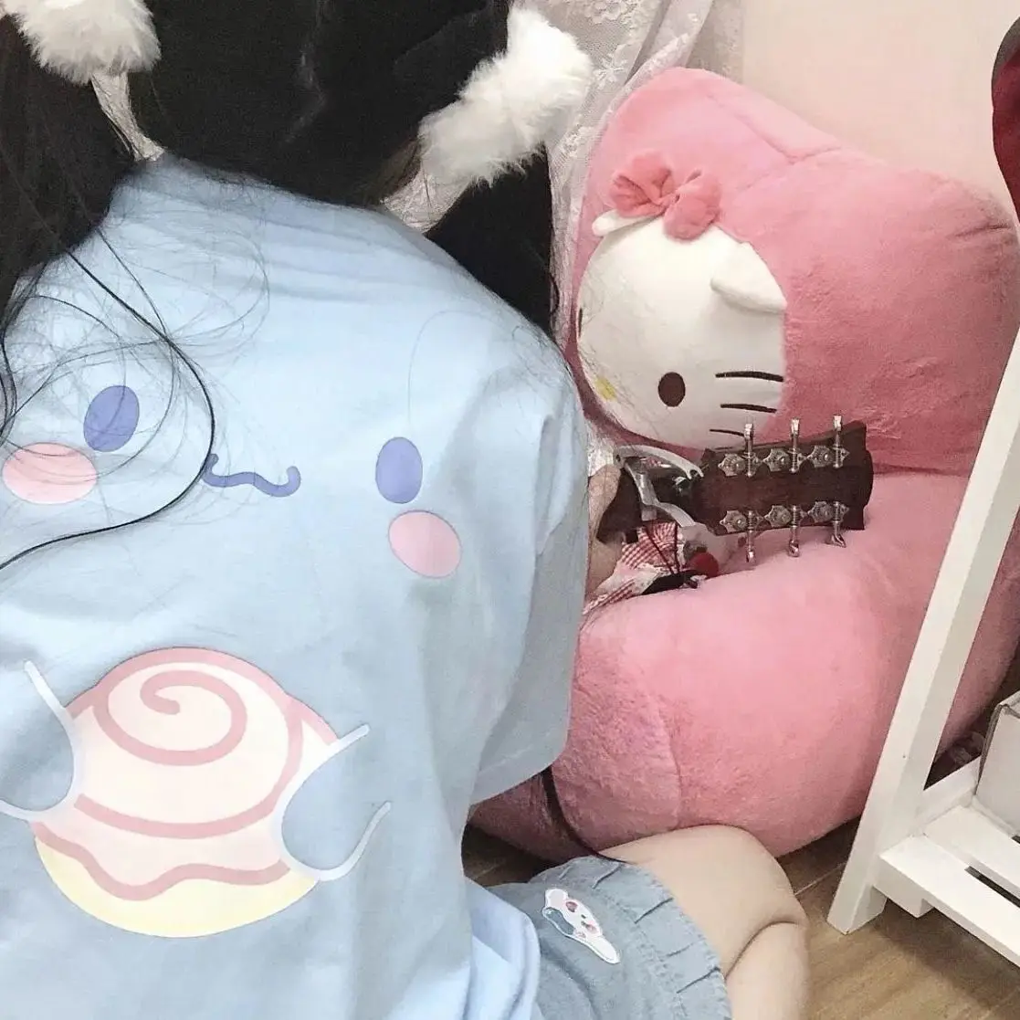 Летняя хлопковая футболка для студентов в японском стиле Харадзюку новая с