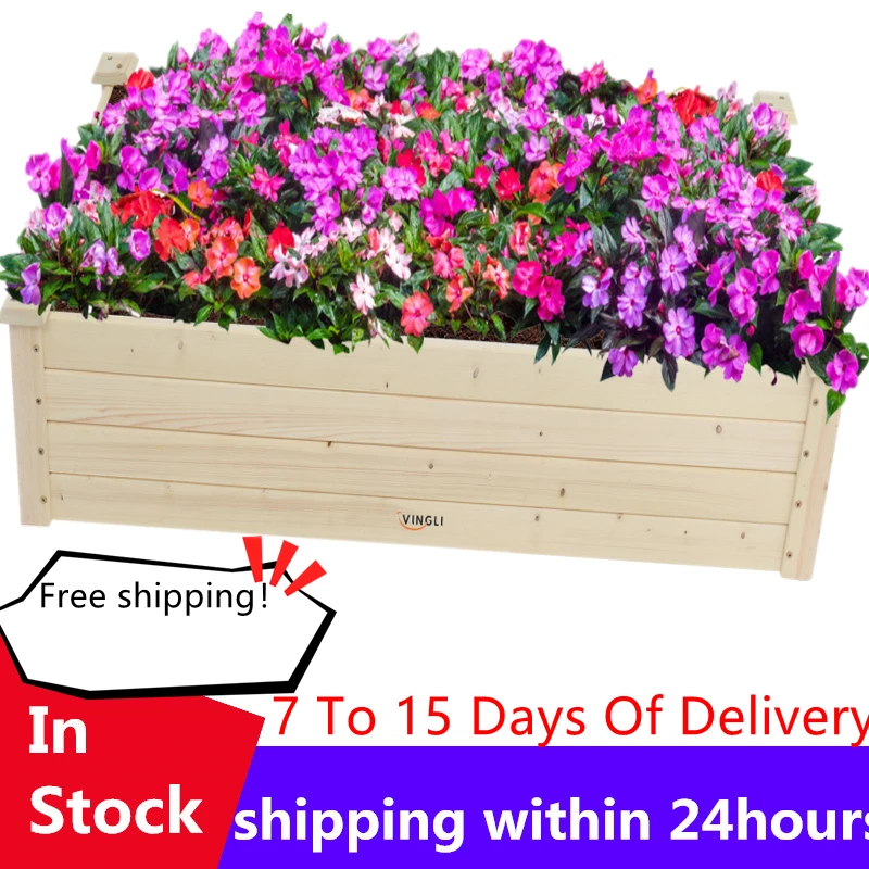 

Ленивый Trow цветочных горшков под заказ Семья посадка на балконе овощи и цветы очень большим прямоугольным посадки Groove122 * 61*25,5 см