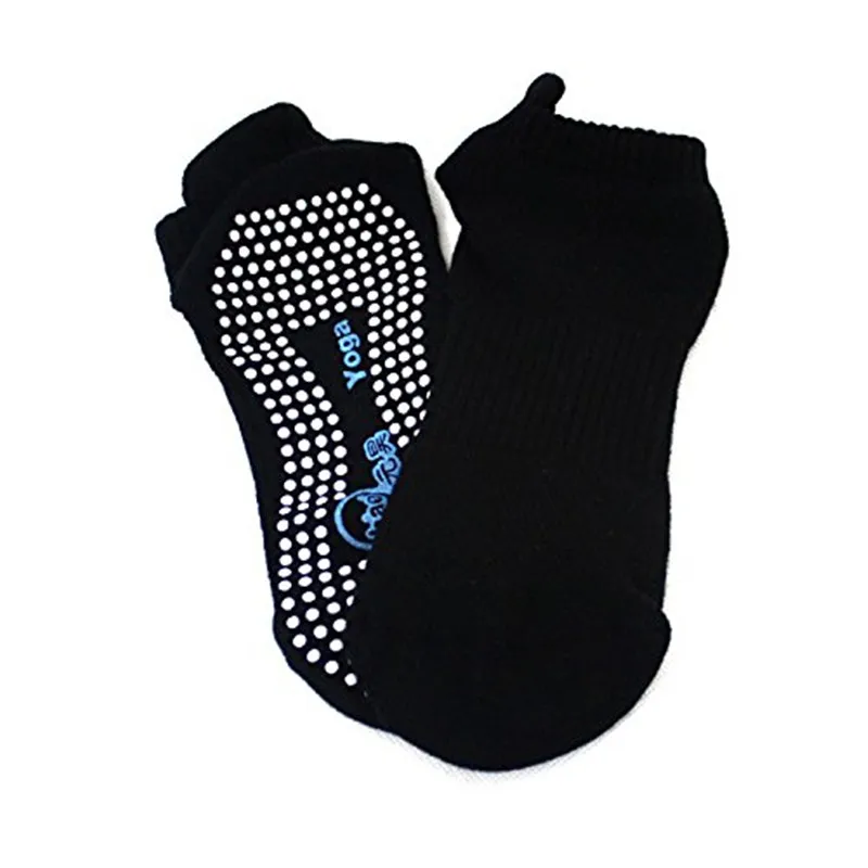 

2 Pair Men Women Non Slip Yoga Socks Grips Silicone Anti-skid Sole Breathable Sweat Absorbent for Workout Pilates Ballet Dance