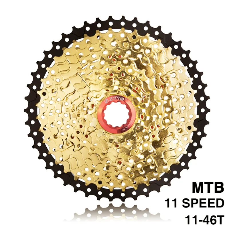 Велосипедная кассета ZTTO 11Speed Freewheel 11s 46T Black Gold XT K7 X1 X01 GXN запчасти для горного