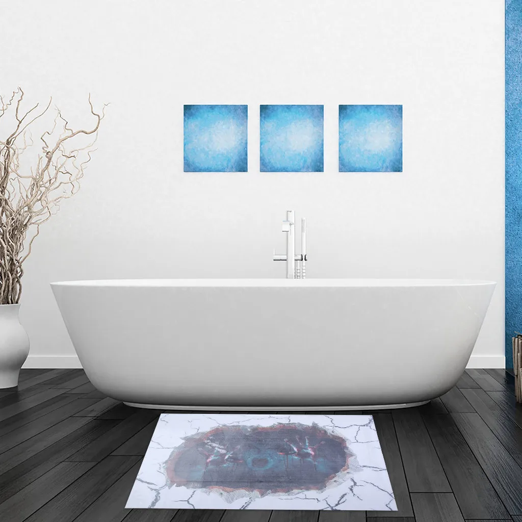 Подарок на Хэллоуин коврик для ванной ужасный Забавный Коврик двери дома сада