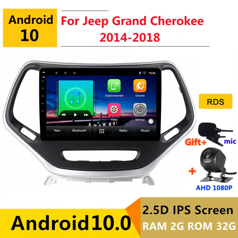 Android 10 автомобильный DVD мультимедийный плеер GPS для Jeep Grand Cherokee 2014 2015 2016 2017 2018 аудио