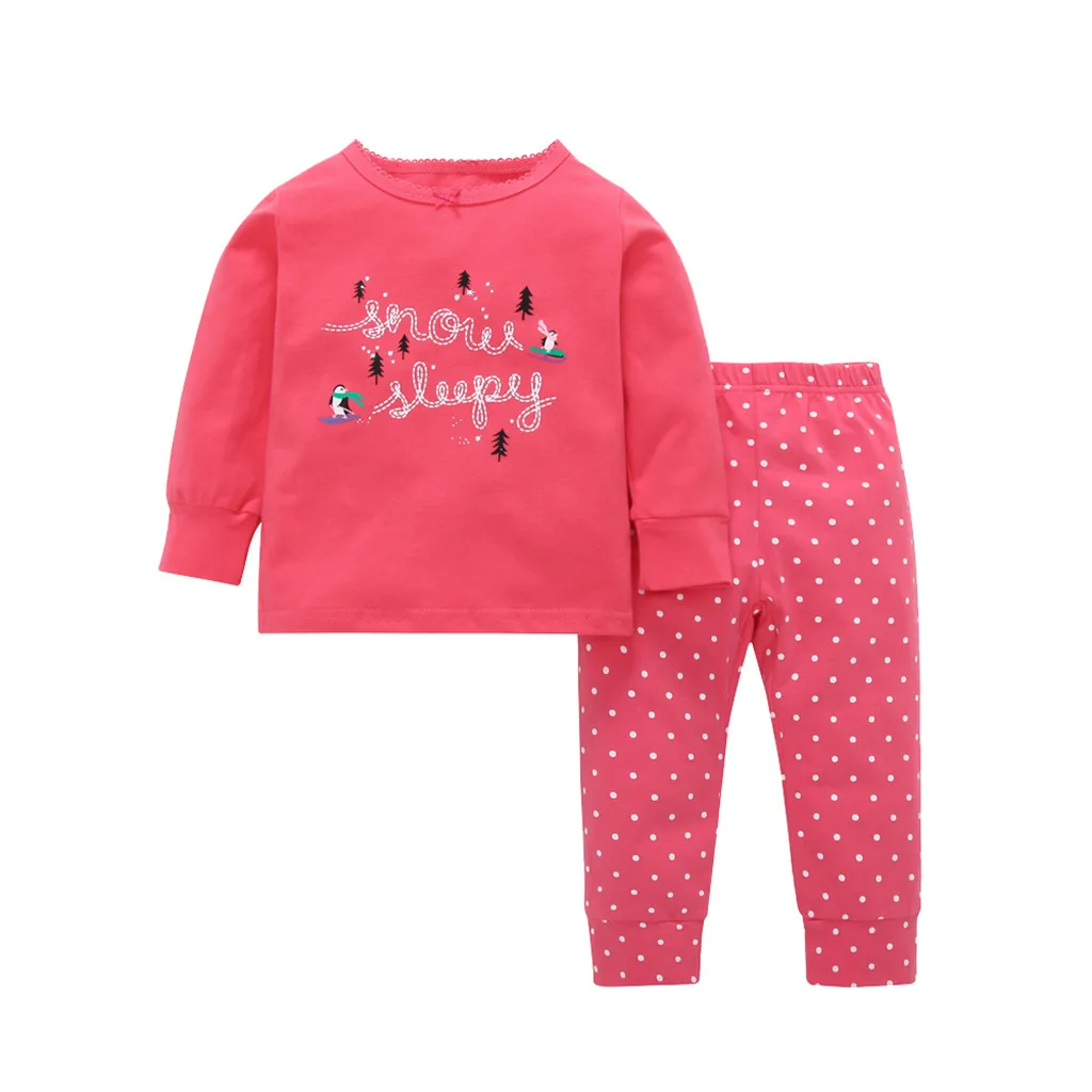2PCS Sleepwear Set For Baby Boys And Girls Long Sleeve Cartoon Bear Tops+Pants Pajamas Outfits Autumn Clothes Y81 |