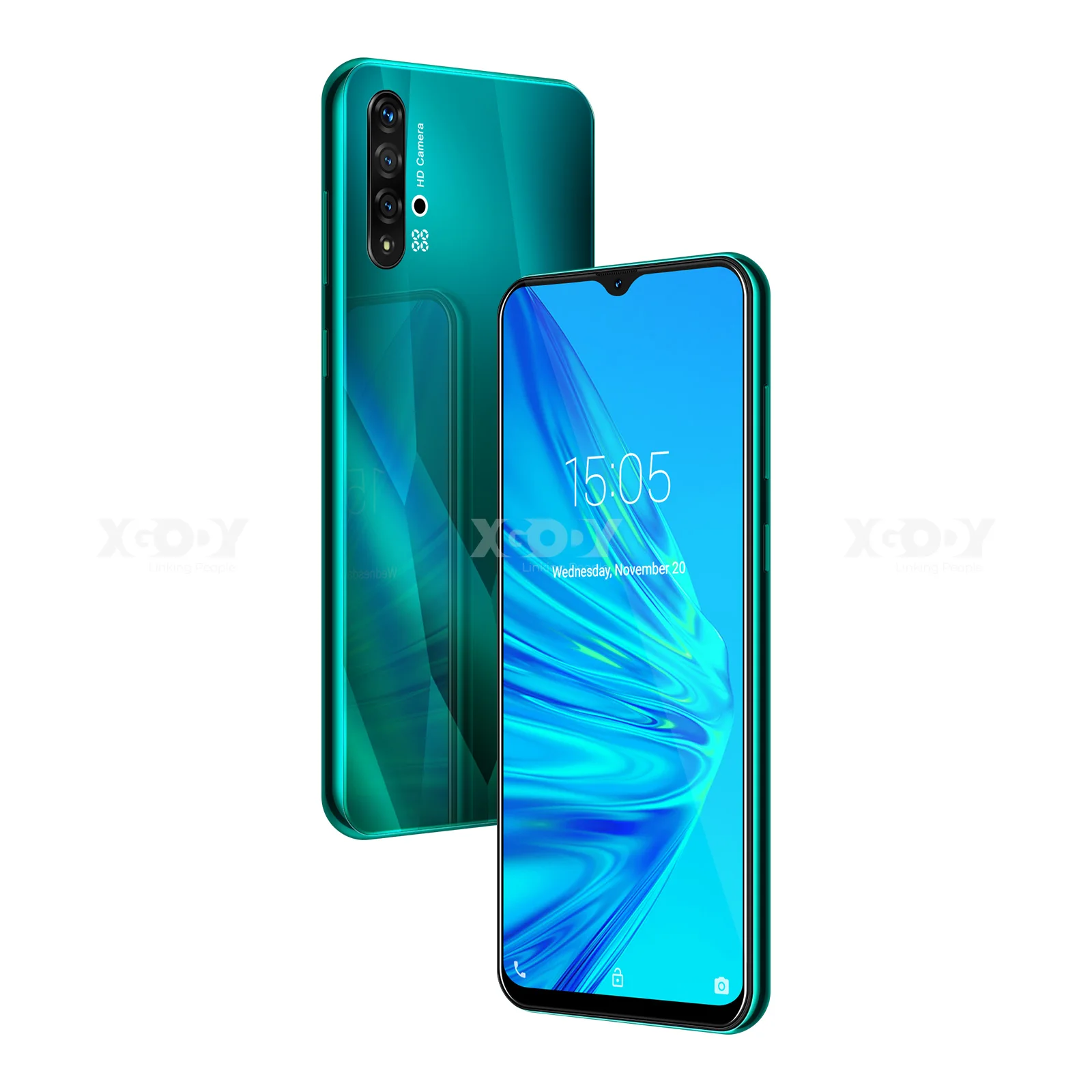 XGODY A50 3g смартфон 6," 19:9 Android 9,0 1 ГБ ОЗУ 4 Гб ПЗУ 5Мп камера четырехъядерный Две сим-карты gps WiFi мобильный телефон сотовый телефон - Цвет: Crystal Green