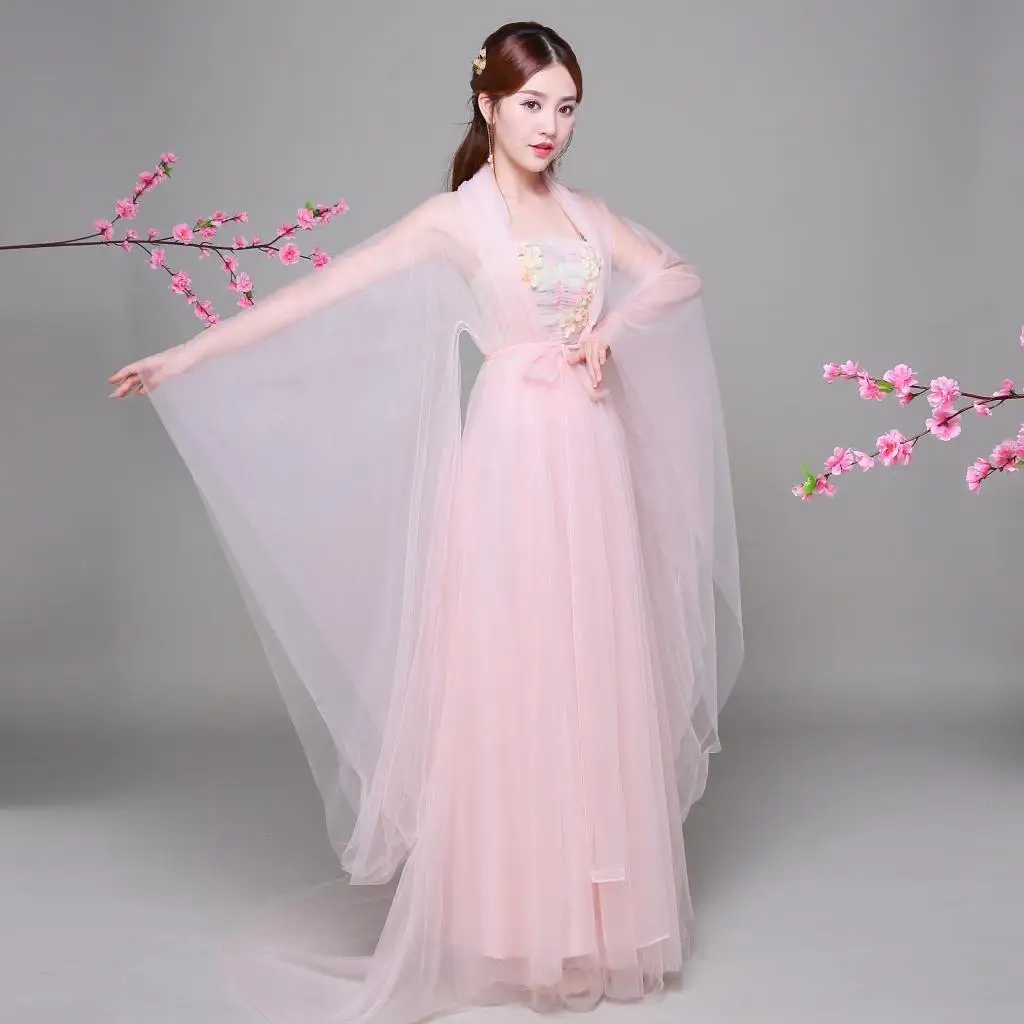 Традиционное китайское сказочное платье Hanfu женское для народных танцев