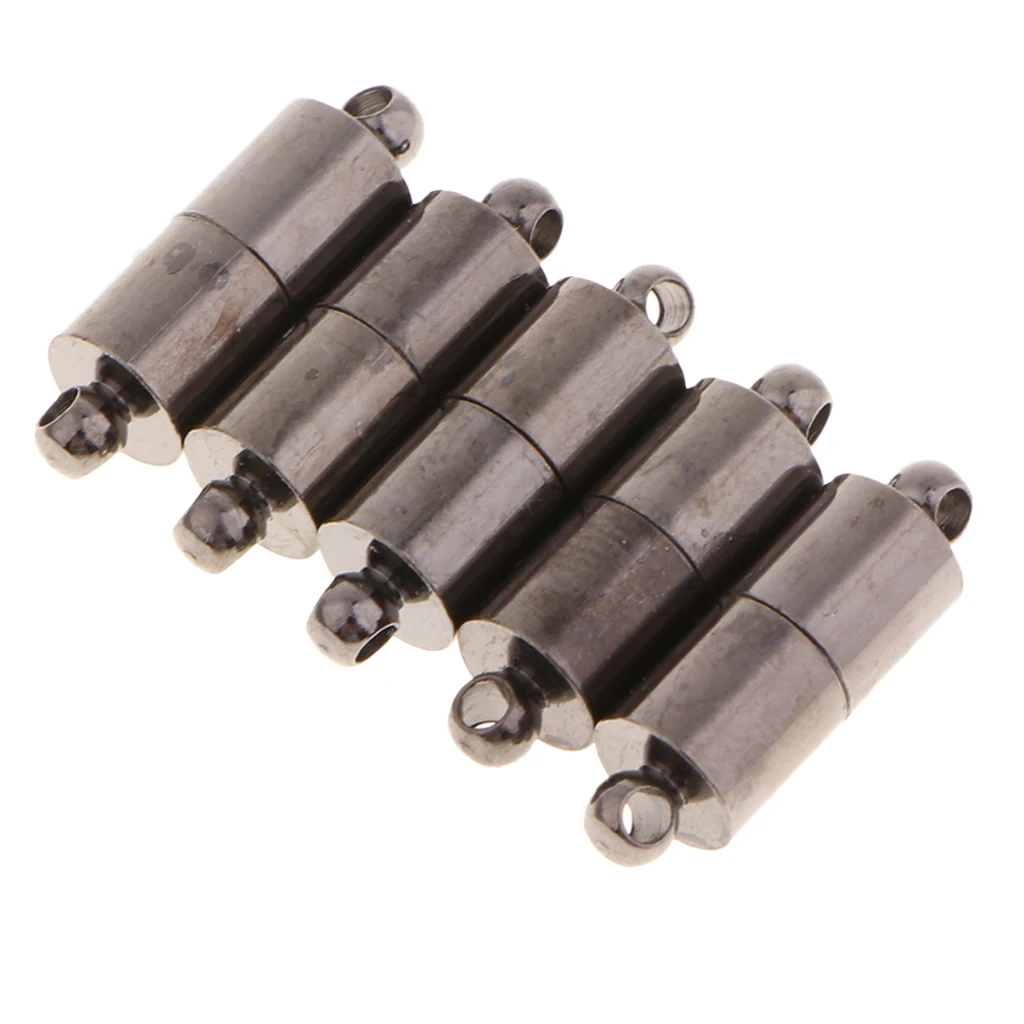 

Prettyia 5 Set Cylinder Magnetic Clasps For Necklace Bracelet Jewelry Making