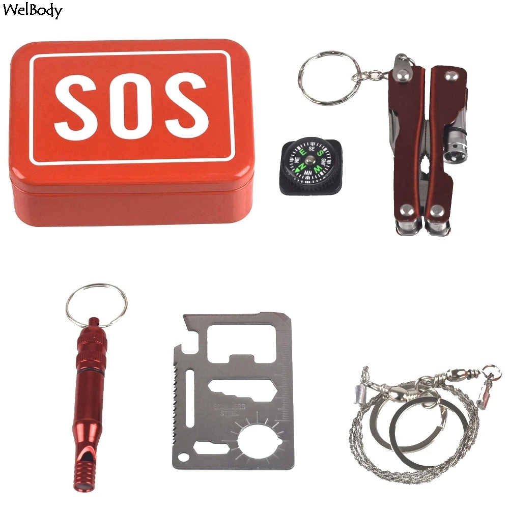 Уличное оборудование Аварийные наборы для выживания коробка самопомощи SOS