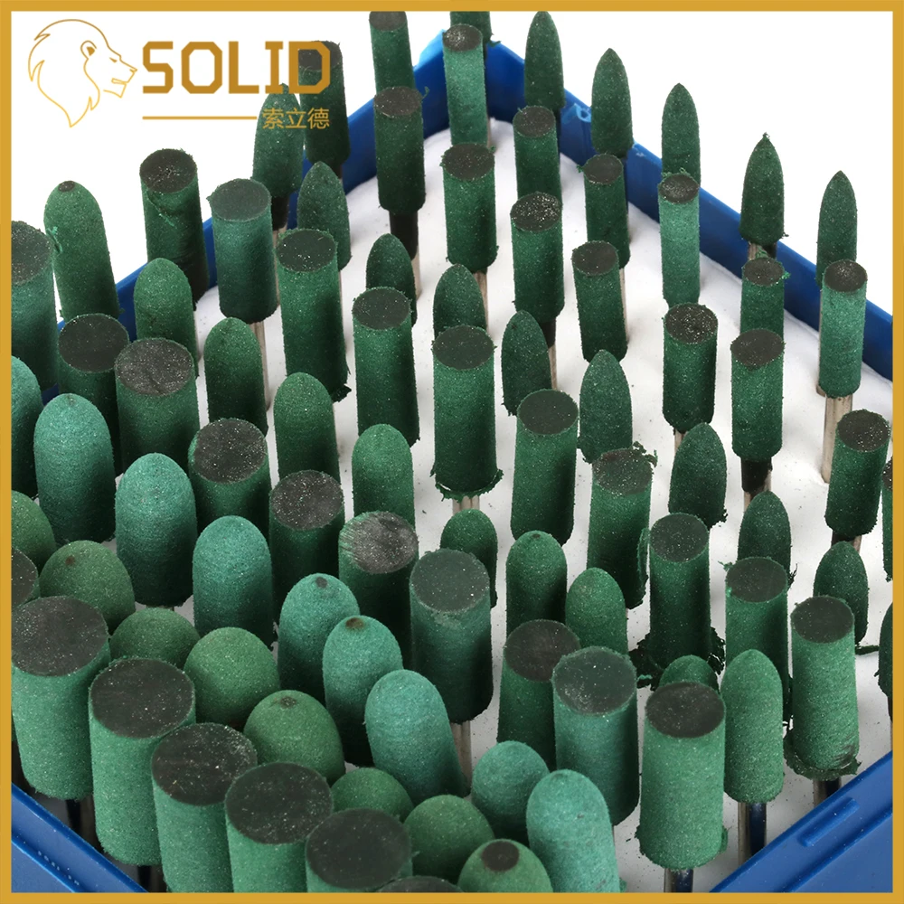 

Rubber Grinding Head Shank 3mm Mounted Point Polishing Burr Bit for Mould Polishing Rotary Tools 100Pcs Set 4/5/6/8mm