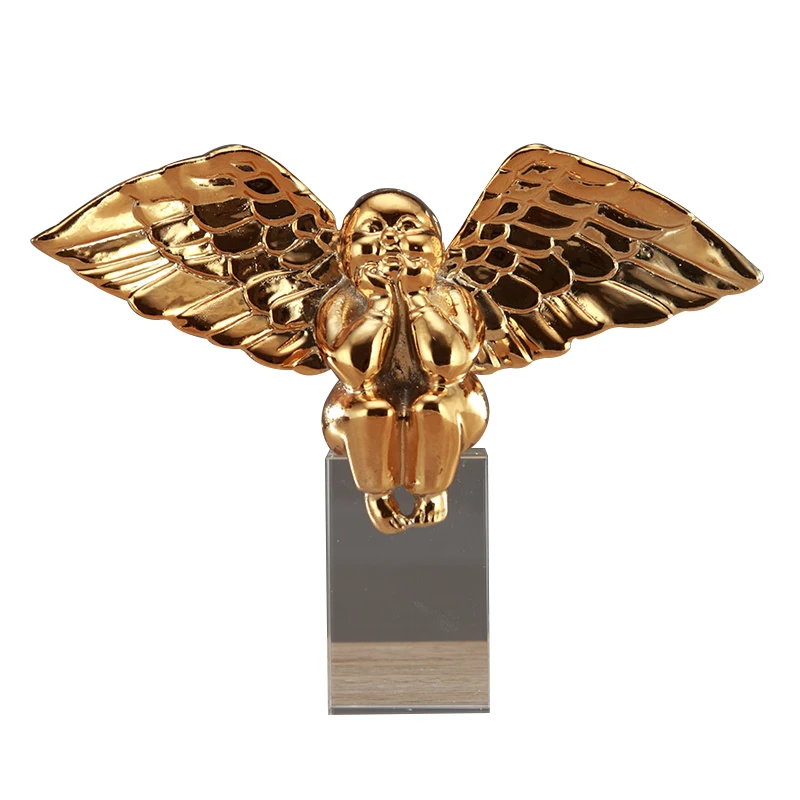 Простой камень Хрустальный толстый ангел украшение искусственные аксессуары