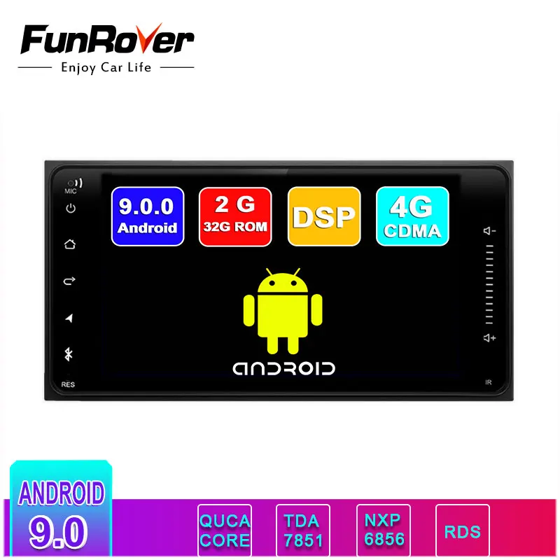 FUNROVER android9.0 2.5D + ips автомобильный dvd gps мультимедийный плеер для Toyota Старый Corolla