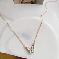the latest trend 2021 beautiful butterfly necklace personality trendy necklace niche design simple female clavicle chain spring