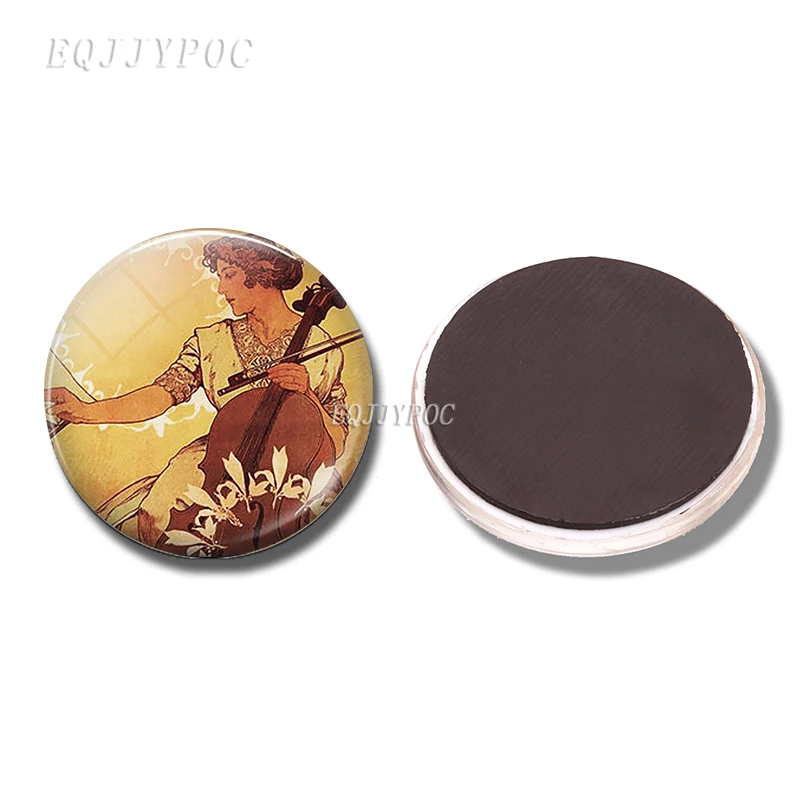 Магнит на холодильник классический художественный стеклянный купол 30 мм