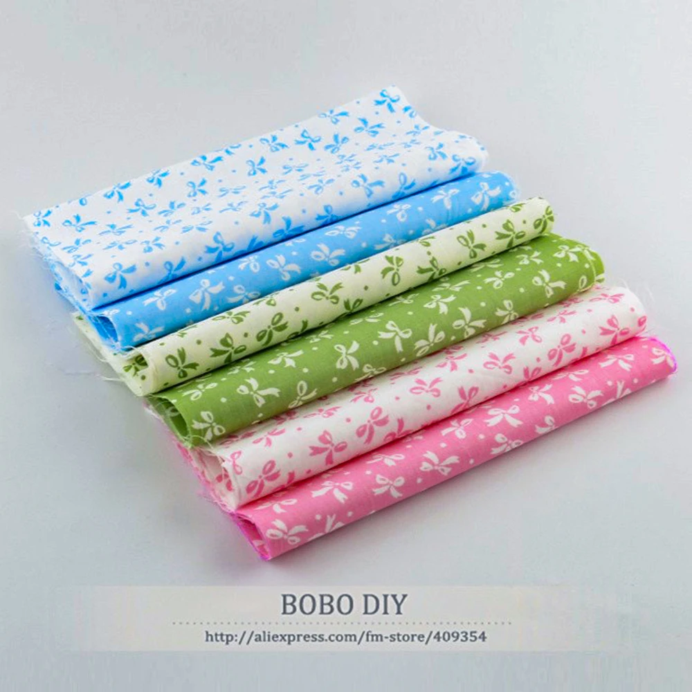 6 шт. Изысканная хлопковая ткань с бантиком для шитья постельные принадлежности