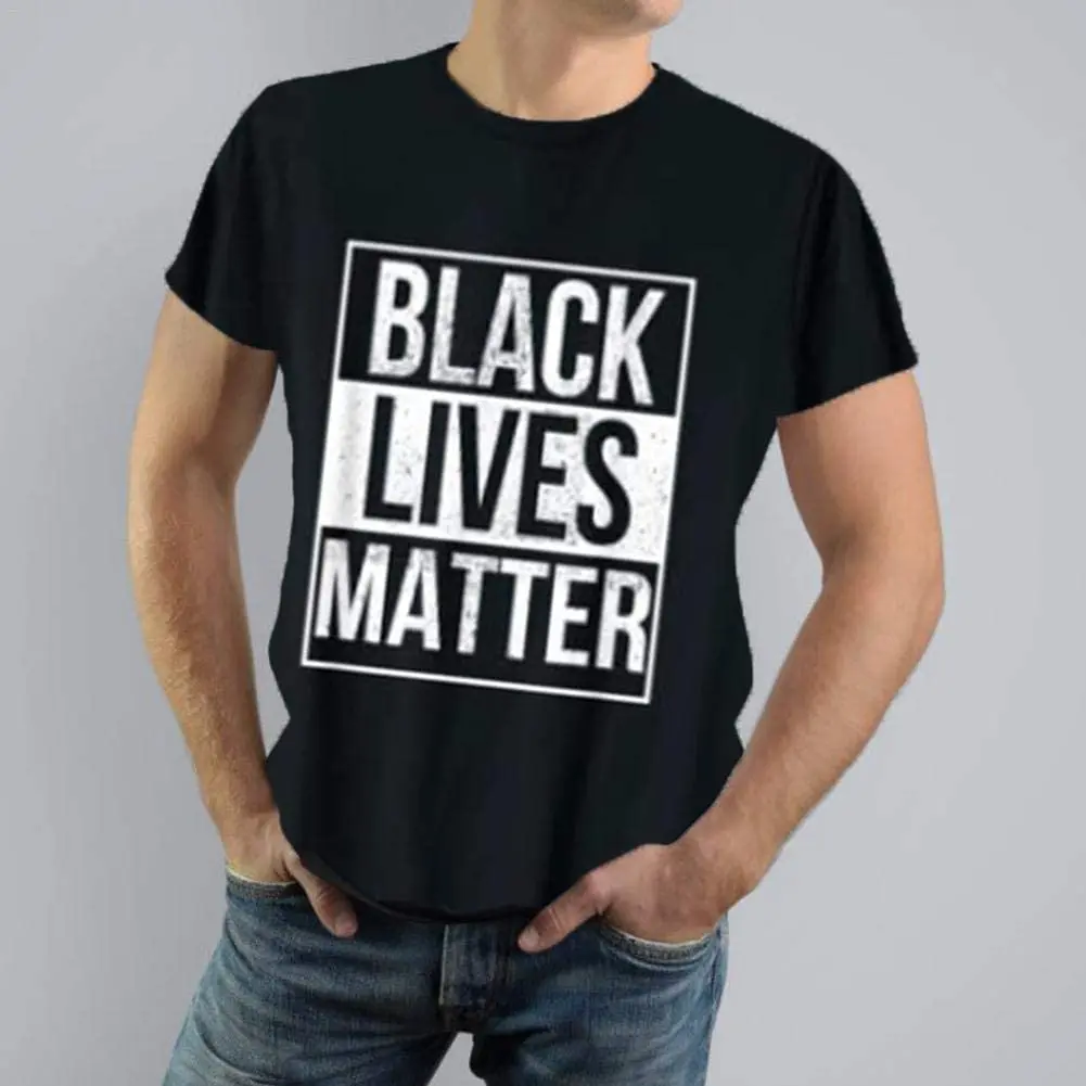 

Happt BLACK LIVES MATTER T Shirt Fashion Letter Printed T-shirt Clothes for Men