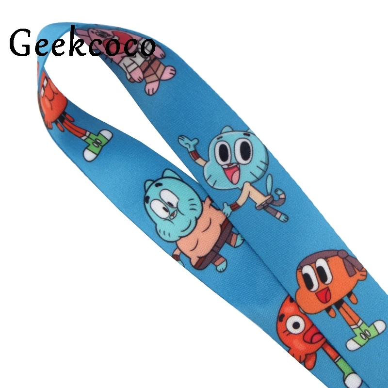 Удивительный мир Gumball мультфильм kawaii шнурки Мобильный телефон ключ карты идентификации ремни USB держатель значков Висячие J0548