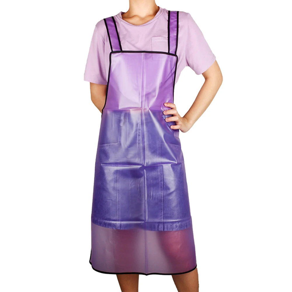 

Mythus Barber Shop Pet Groomer Working Aprons Hairdressing Apron Hair Salon Waterproof Transparent PVC Apron For Salon