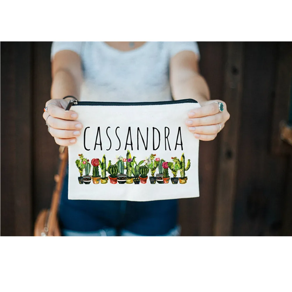 Пользовательские команды невесты макияж сумки подарок кактус свадебный душ