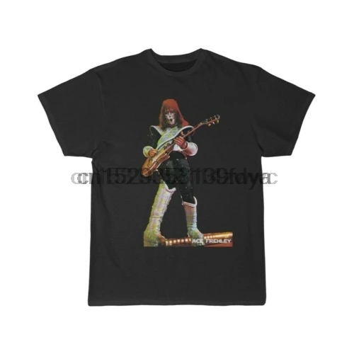 Винтажная Футболка ACE FREHLEY of KISS с коротким рукавом размер S 234XL F823|Мужские футболки|