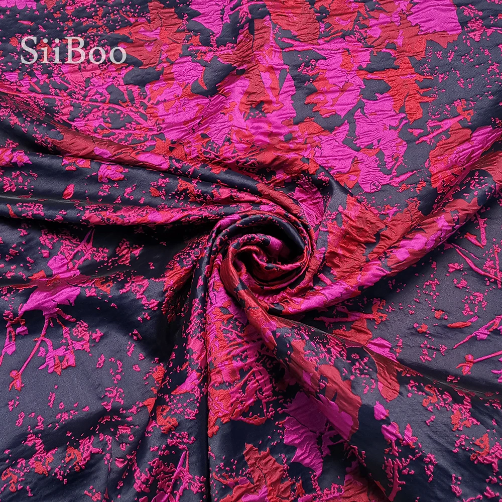 Итальянская современная абстрактная Цветочная печать Стиль 3D парча жаккардовая