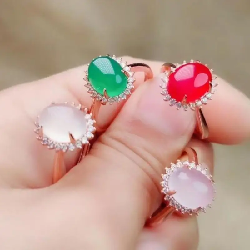 

Женское кольцо из серебра 925 пробы, с нефритом