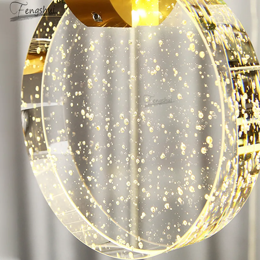 Роскошный светодиодный светильник в скандинавском стиле хрустальная лампа для