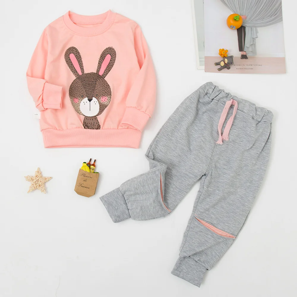 

Осень 2021, комплект одежды для маленьких девочек, мультяшная хлопковая одежда для новорожденных, одежда для маленьких девочек, детский спорт...