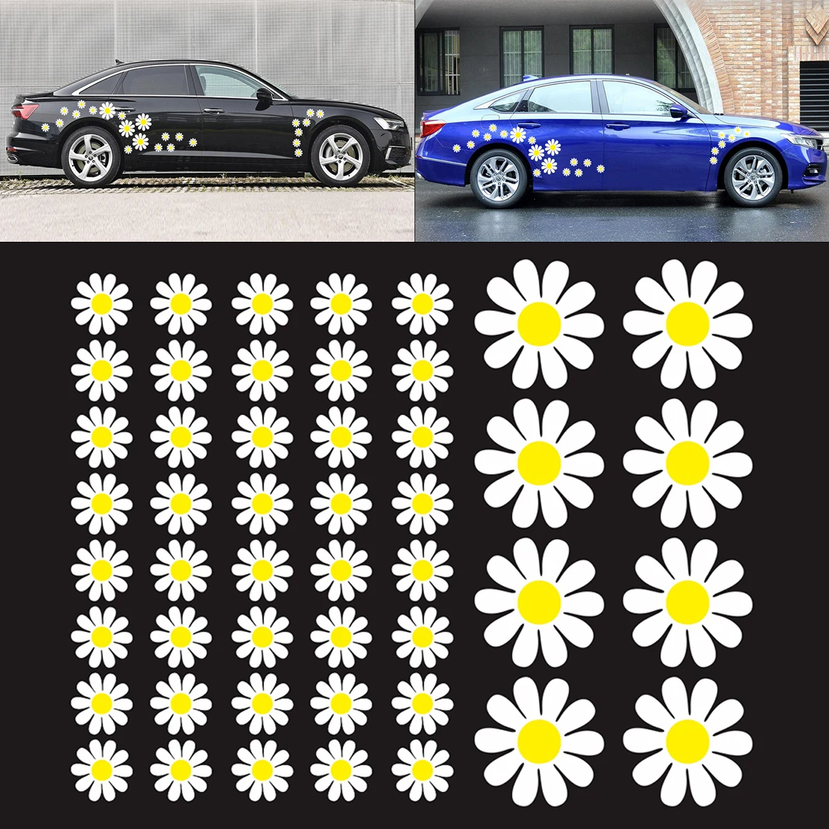 

48pcs/set PVC Universal Personality Car Motorcycle Body / Bumper / Hood / Scratch Outdoor Reflective Sticker