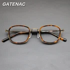 Оправа для очков для мужчин и женщин, винтажная ацетатная титановая квадратная, по рецепту, для близорукости, роскошные